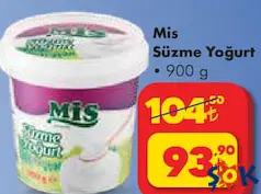 MİS SÜZME YOĞURT 900 G fiyat ve kampanya bilgisi